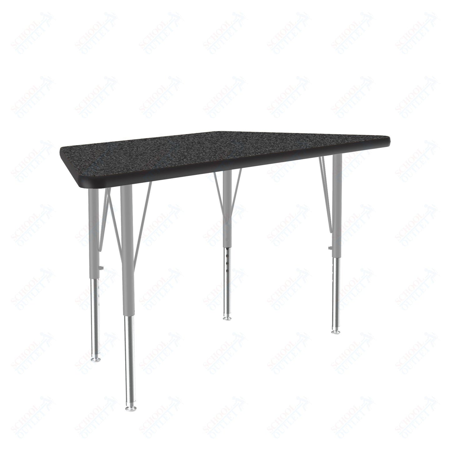 Correll Trapezoid Commercial Laminate Top Activity Tables 24"W x 48"L x 19-29"H Adjustable Height (COR-A2448TF-TRP-XX) - SchoolOutlet