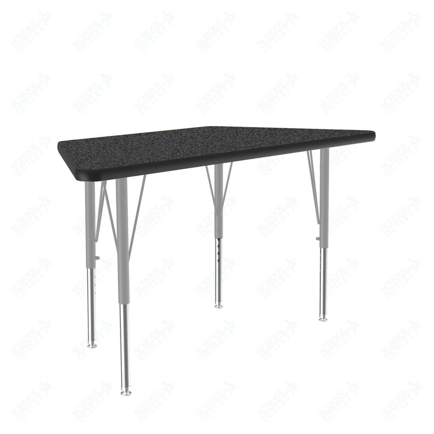 Correll Trapezoid Commercial Laminate Top Activity Tables 24"W x 48"L x 19-29"H Adjustable Height (COR-A2448TF-TRP-XX) - SchoolOutlet