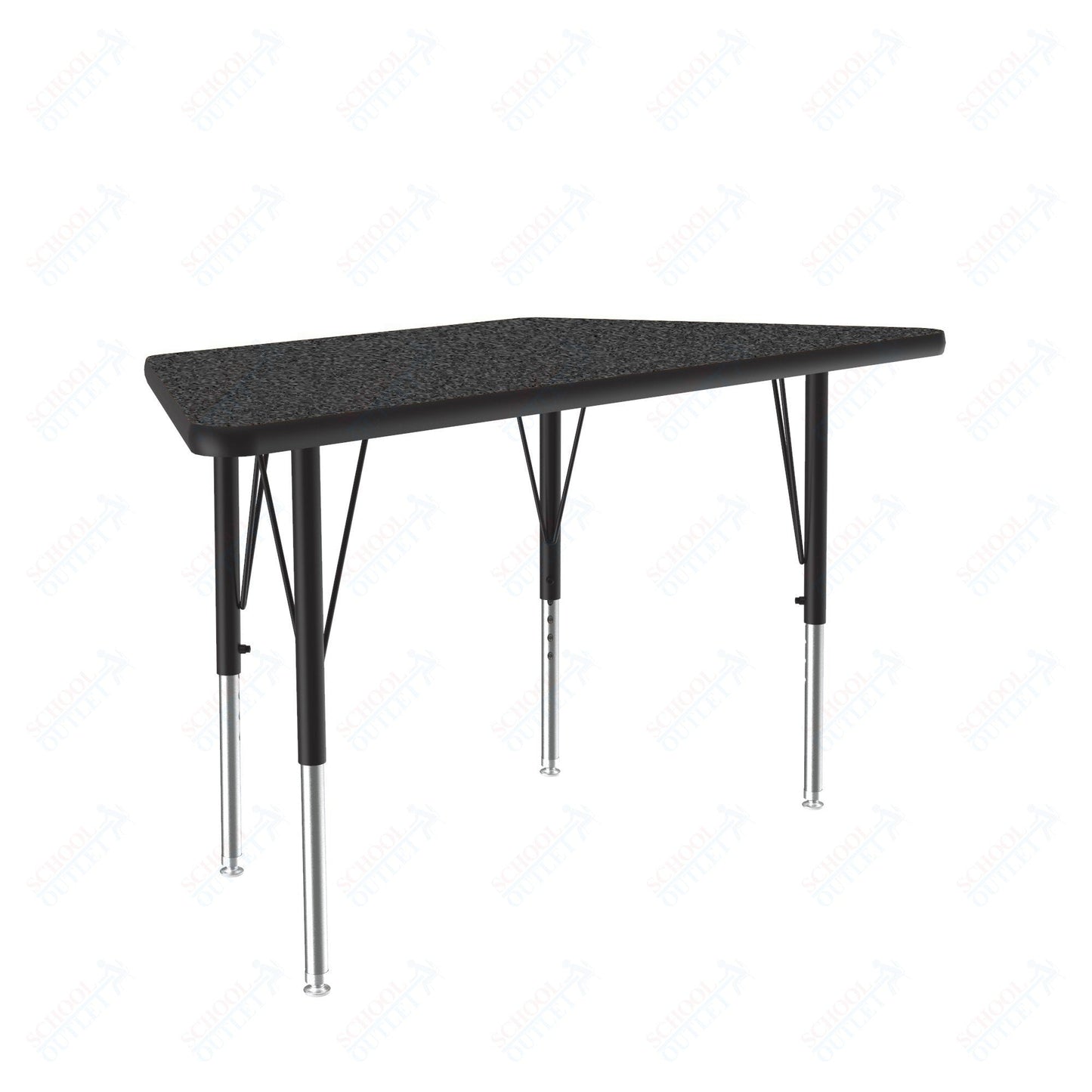 Correll Trapezoid Commercial Laminate Top Activity Tables 24"W x 48"L x 19-29"H Adjustable Height (COR-A2448TF-TRP-XX) - SchoolOutlet