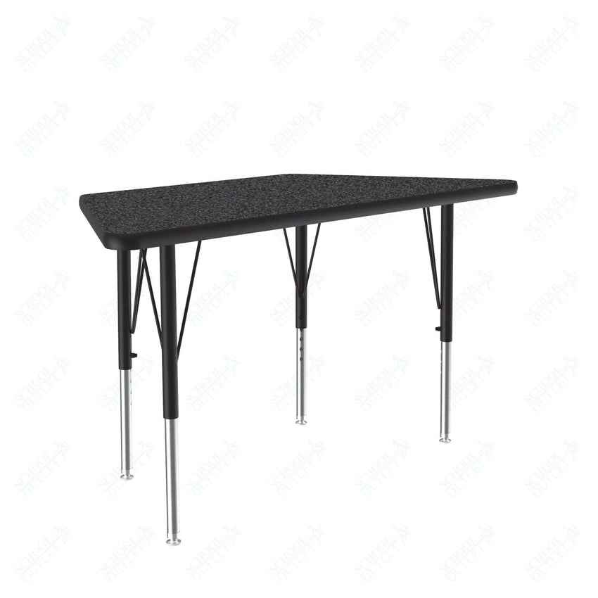 Correll Trapezoid Commercial Laminate Top Activity Tables 24"W x 48"L x 19-29"H Adjustable Height (COR-A2448TF-TRP-XX) - SchoolOutlet