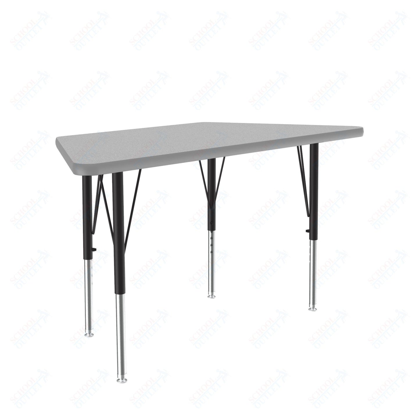Correll Trapezoid Commercial Laminate Top Activity Tables 24"W x 48"L x 19-29"H Adjustable Height (COR-A2448TF-TRP-XX) - SchoolOutlet