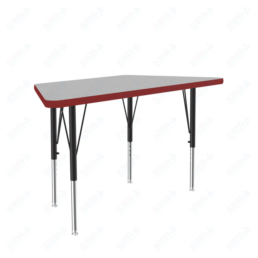 Correll Trapezoid Commercial Laminate Top Activity Tables 24"W x 48"L x 19-29"H Adjustable Height (COR-A2448TF-TRP-XX) - SchoolOutlet