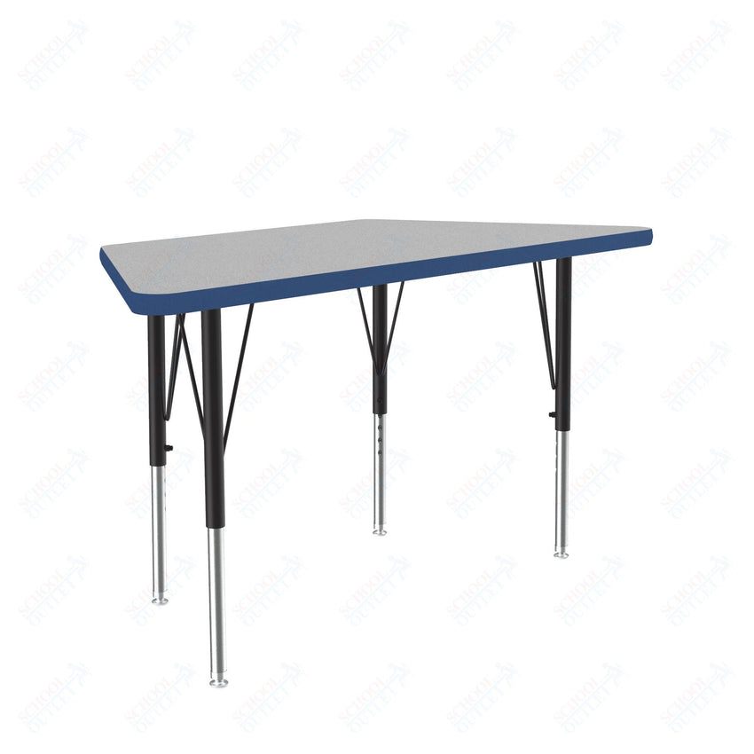 Correll Trapezoid Commercial Laminate Top Activity Tables 24"W x 48"L x 19-29"H Adjustable Height (COR-A2448TF-TRP-XX) - SchoolOutlet