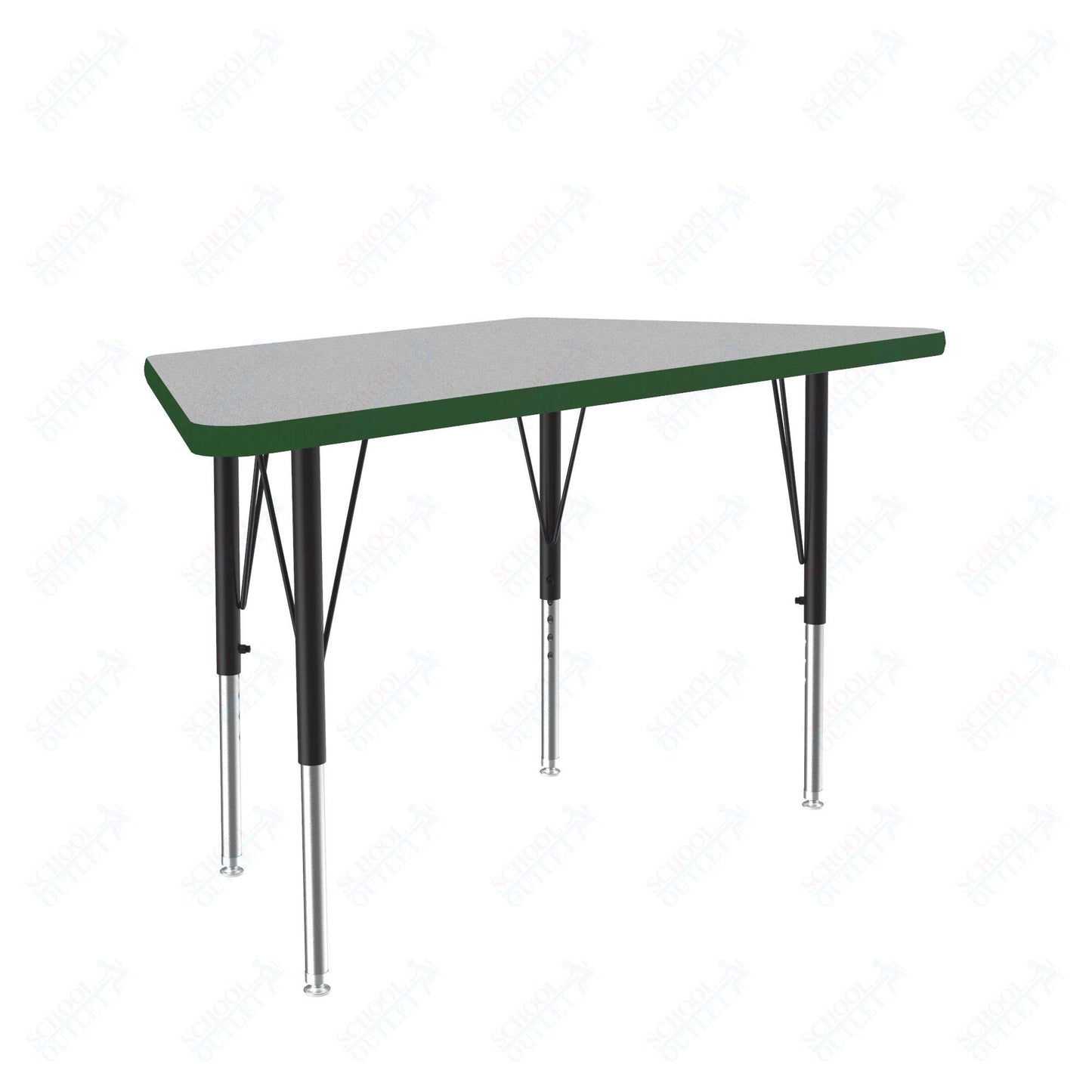Correll Trapezoid Commercial Laminate Top Activity Tables 24"W x 48"L x 19-29"H Adjustable Height (COR-A2448TF-TRP-XX) - SchoolOutlet