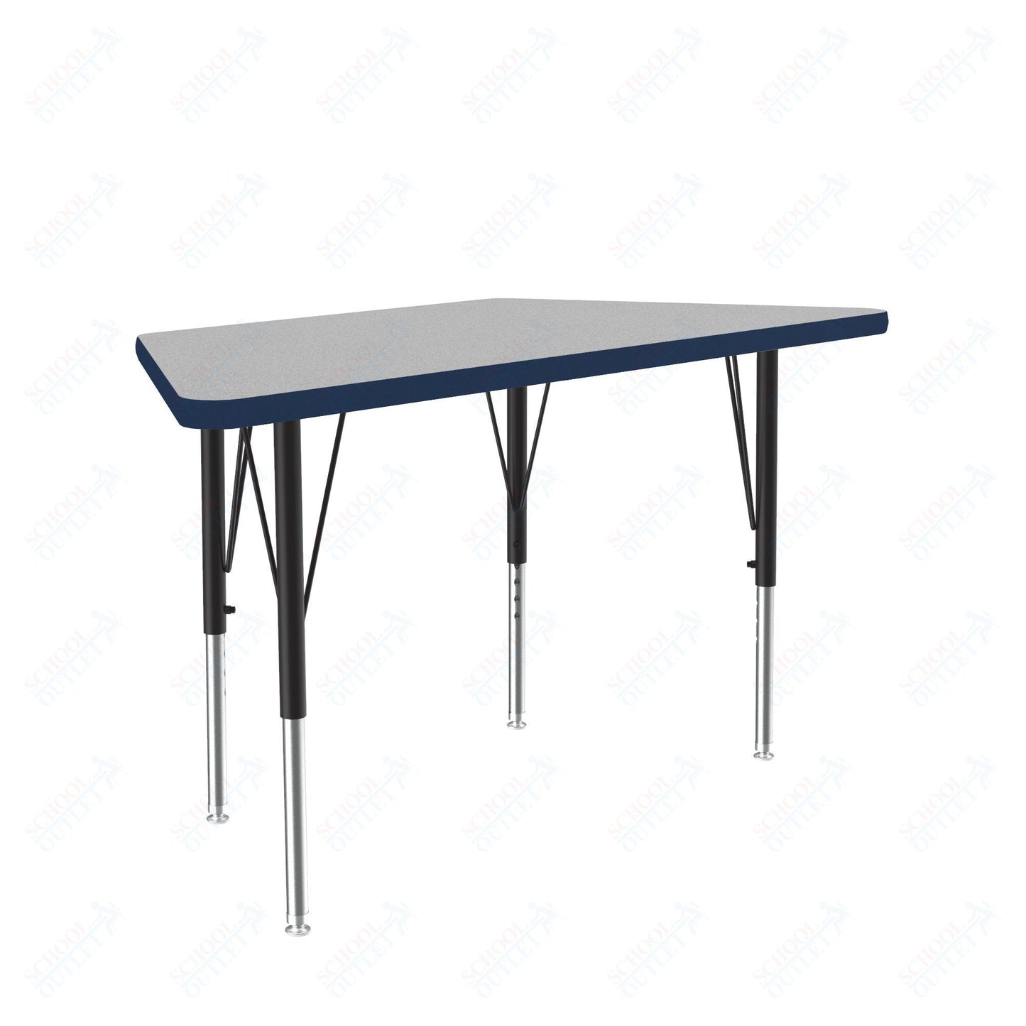 Correll Trapezoid Commercial Laminate Top Activity Tables 24"W x 48"L x 19-29"H Adjustable Height (COR-A2448TF-TRP-XX) - SchoolOutlet