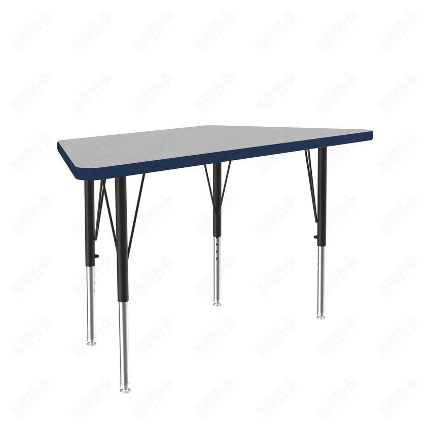 Correll Trapezoid Commercial Laminate Top Activity Tables 24"W x 48"L x 19-29"H Adjustable Height (COR-A2448TF-TRP-XX) - SchoolOutlet