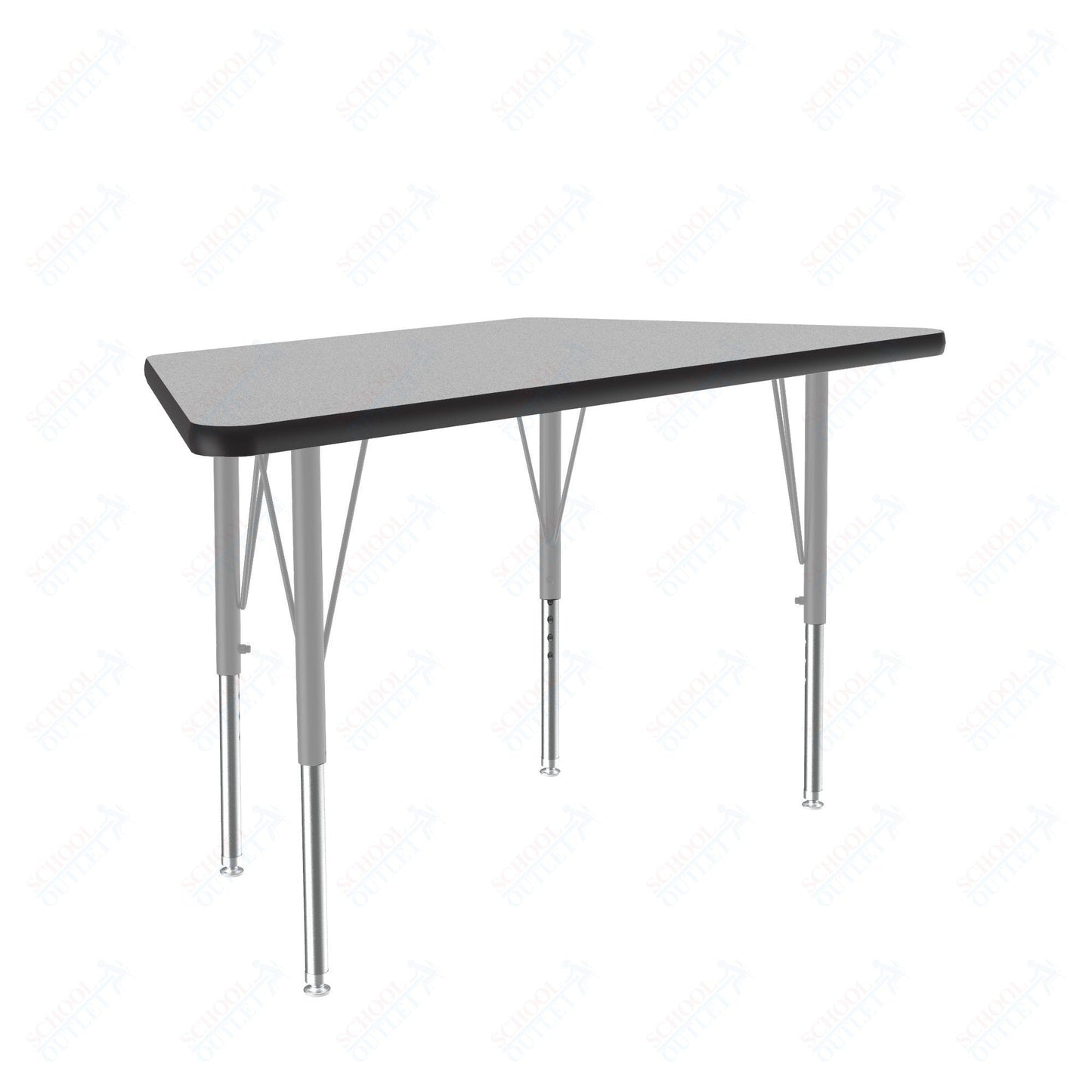 Correll Trapezoid Commercial Laminate Top Activity Tables 24"W x 48"L x 19-29"H Adjustable Height (COR-A2448TF-TRP-XX) - SchoolOutlet