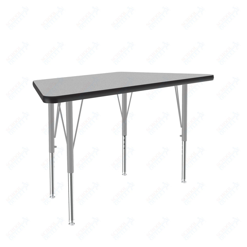 Correll Trapezoid Commercial Laminate Top Activity Tables 24"W x 48"L x 19-29"H Adjustable Height (COR-A2448TF-TRP-XX) - SchoolOutlet
