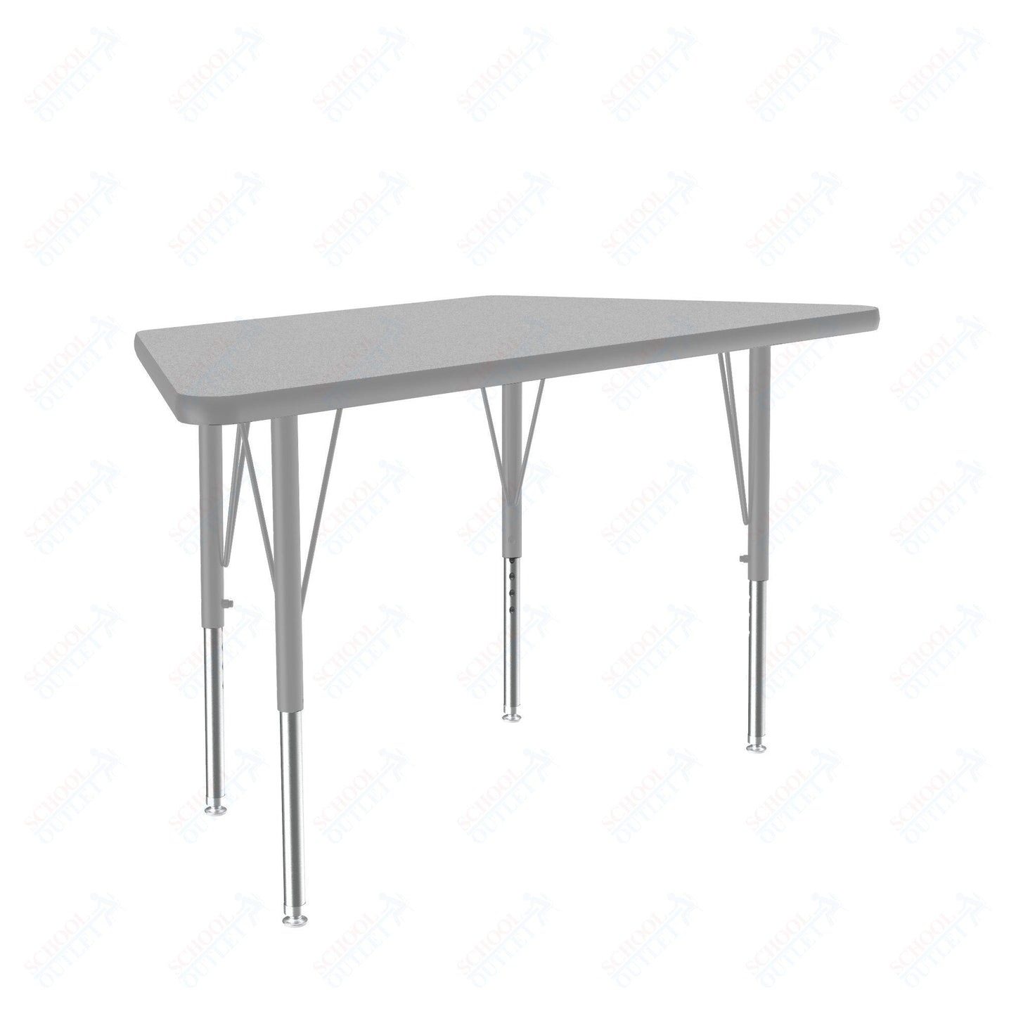 Correll Trapezoid Commercial Laminate Top Activity Tables 24"W x 48"L x 19-29"H Adjustable Height (COR-A2448TF-TRP-XX) - SchoolOutlet