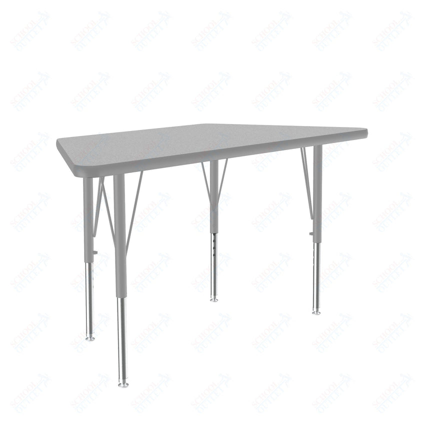 Correll Trapezoid Commercial Laminate Top Activity Tables 24"W x 48"L x 19-29"H Adjustable Height (COR-A2448TF-TRP-XX) - SchoolOutlet
