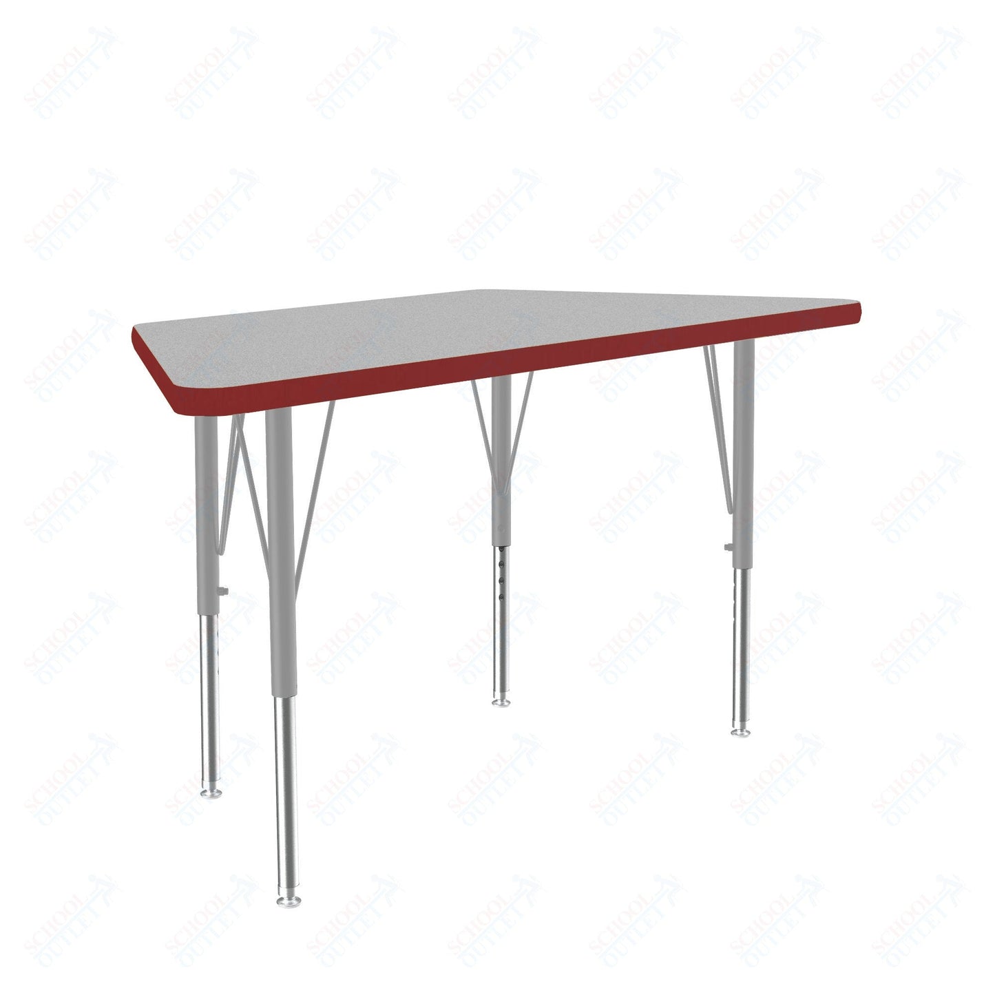 Correll Trapezoid Commercial Laminate Top Activity Tables 24"W x 48"L x 19-29"H Adjustable Height (COR-A2448TF-TRP-XX) - SchoolOutlet
