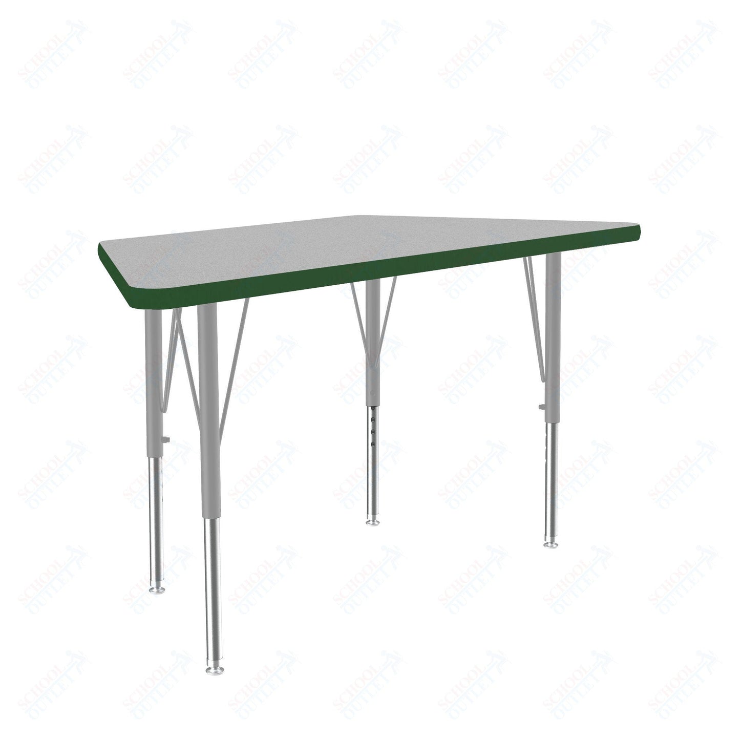 Correll Trapezoid Commercial Laminate Top Activity Tables 24"W x 48"L x 19-29"H Adjustable Height (COR-A2448TF-TRP-XX) - SchoolOutlet