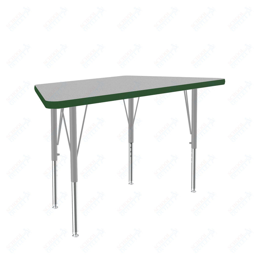 Correll Trapezoid Commercial Laminate Top Activity Tables 24"W x 48"L x 19-29"H Adjustable Height (COR-A2448TF-TRP-XX) - SchoolOutlet