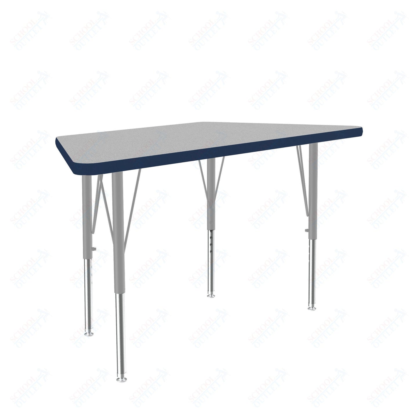 Correll Trapezoid Commercial Laminate Top Activity Tables 24"W x 48"L x 19-29"H Adjustable Height (COR-A2448TF-TRP-XX) - SchoolOutlet