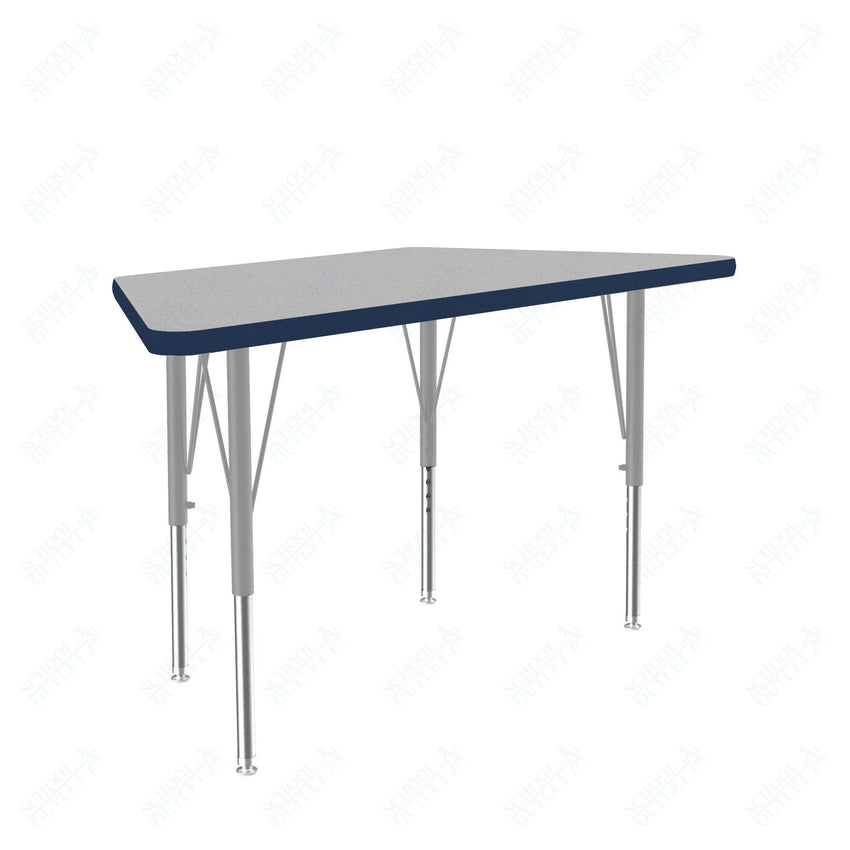 Correll Trapezoid Commercial Laminate Top Activity Tables 24"W x 48"L x 19-29"H Adjustable Height (COR-A2448TF-TRP-XX) - SchoolOutlet