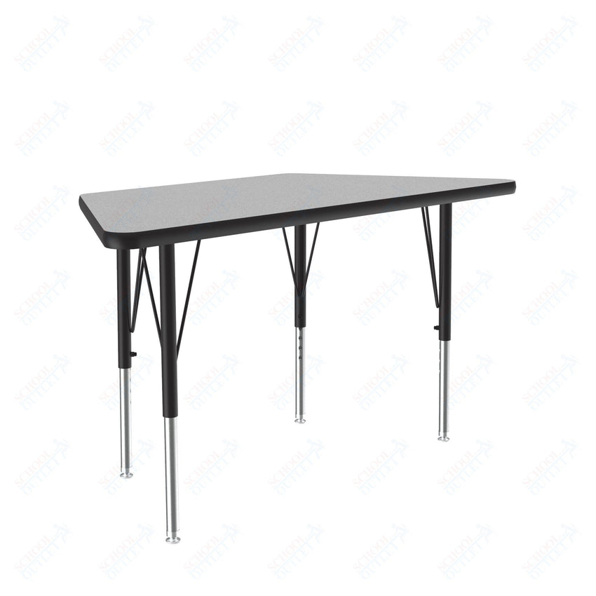 Correll Trapezoid Commercial Laminate Top Activity Tables 24"W x 48"L x 19-29"H Adjustable Height (COR-A2448TF-TRP-XX) - SchoolOutlet