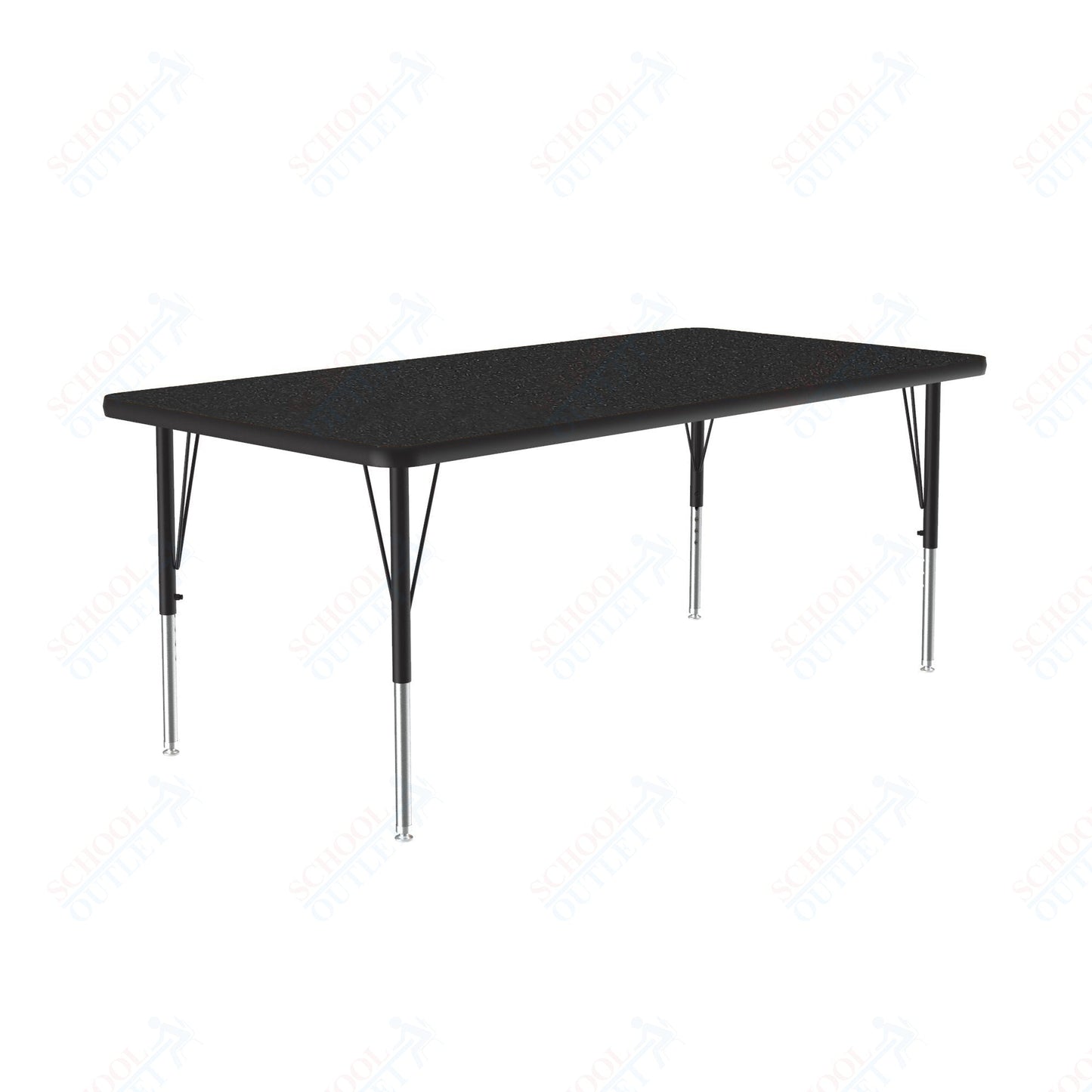 Correll Rectangular Deluxe High - Pressure Top Activity Tables with Adjustable Height 30"W x 48"L x 19 - 29"H (COR - A3048 - XX) - SchoolOutlet