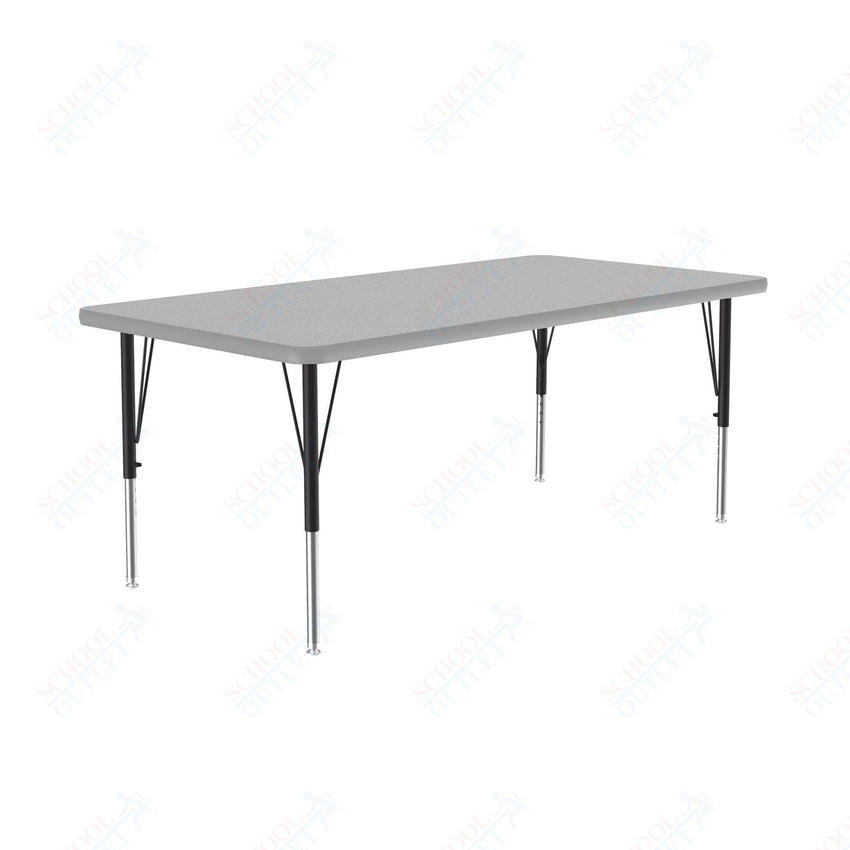 Correll Rectangular Deluxe High - Pressure Top Activity Tables with Adjustable Height 30"W x 48"L x 19 - 29"H (COR - A3048 - XX) - SchoolOutlet
