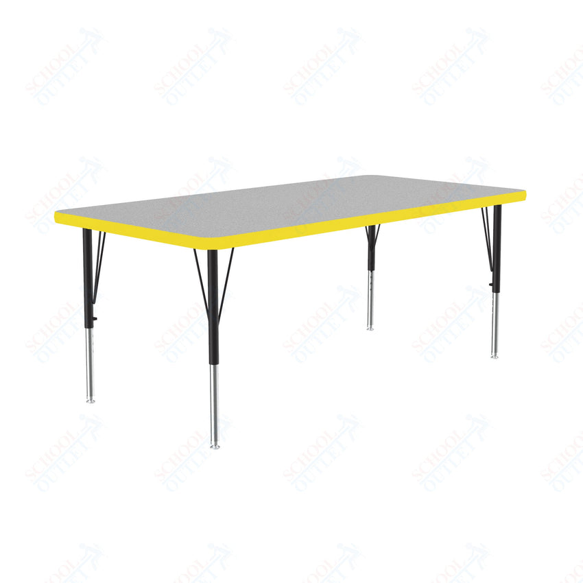 Correll Rectangular Deluxe High - Pressure Top Activity Tables with Adjustable Height 30"W x 48"L x 19 - 29"H (COR - A3048 - XX) - SchoolOutlet