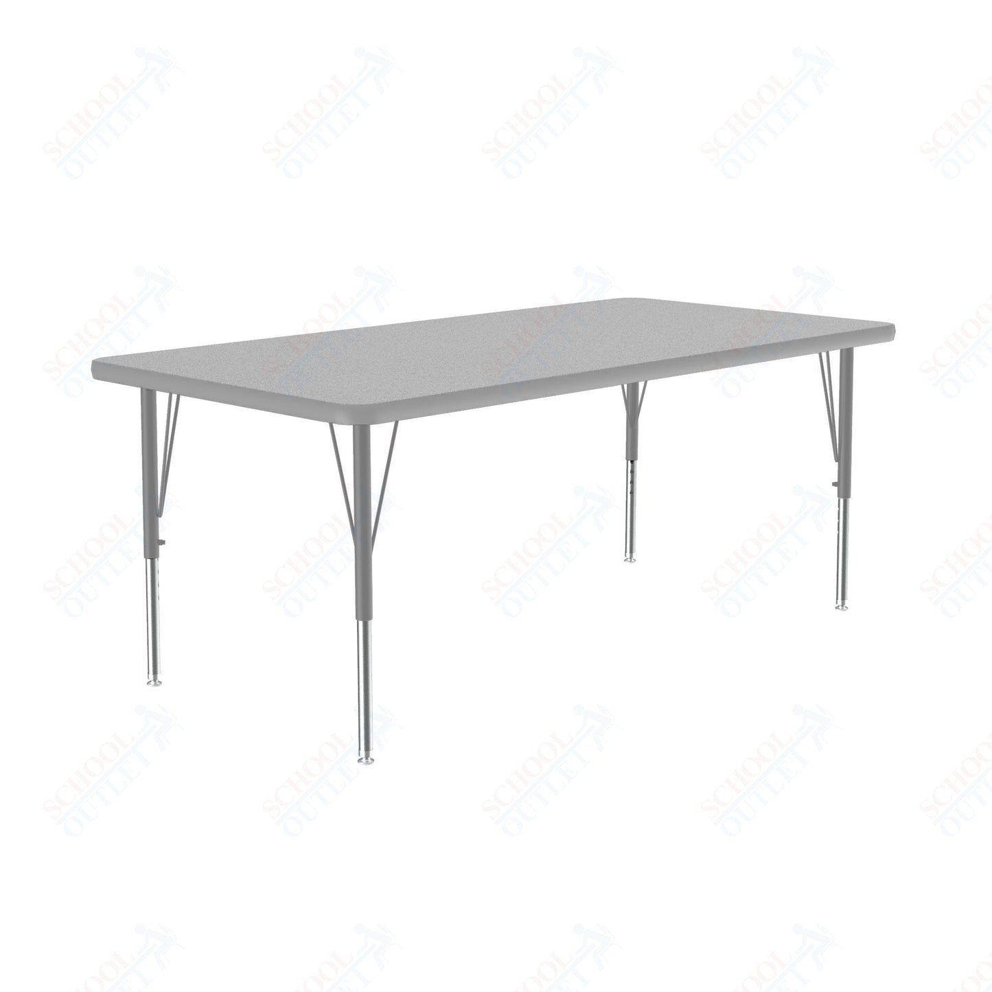 Correll Rectangular Deluxe High - Pressure Top Activity Tables with Adjustable Height 30"W x 48"L x 19 - 29"H (COR - A3048 - XX) - SchoolOutlet