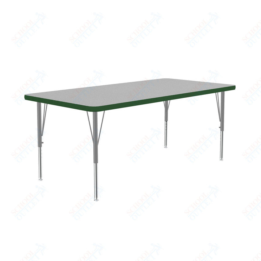 Correll Rectangular Deluxe High - Pressure Top Activity Tables with Adjustable Height 30"W x 48"L x 19 - 29"H (COR - A3048 - XX) - SchoolOutlet