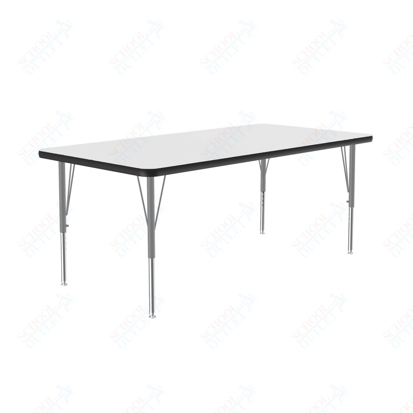 Correll Rectangular Deluxe High - Pressure Top Activity Tables with Adjustable Height 30"W x 48"L x 19 - 29"H (COR - A3048 - XX) - SchoolOutlet