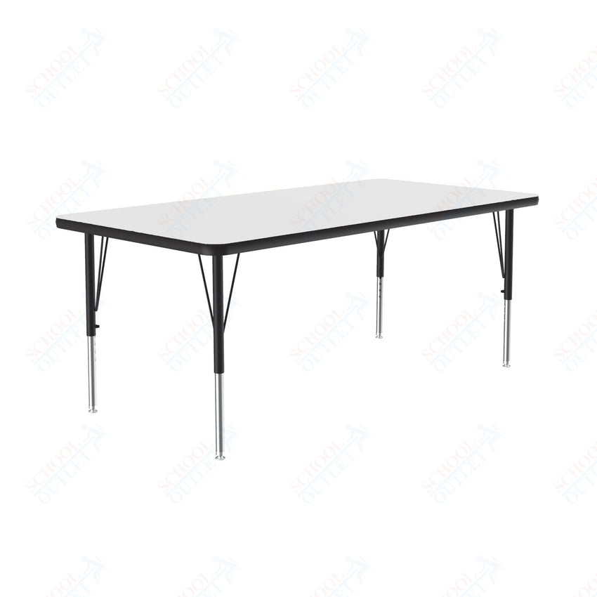 Correll Rectangular Deluxe High - Pressure Top Activity Tables with Adjustable Height 30"W x 48"L x 19 - 29"H (COR - A3048 - XX) - SchoolOutlet