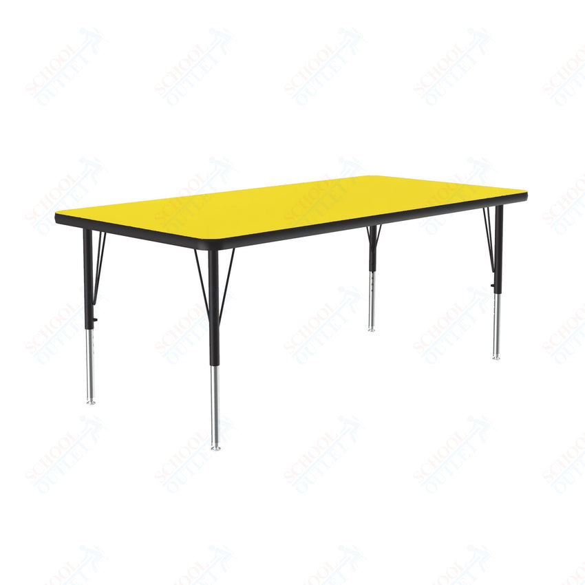 Correll Rectangular Deluxe High - Pressure Top Activity Tables with Adjustable Height 30"W x 48"L x 19 - 29"H (COR - A3048 - XX) - SchoolOutlet