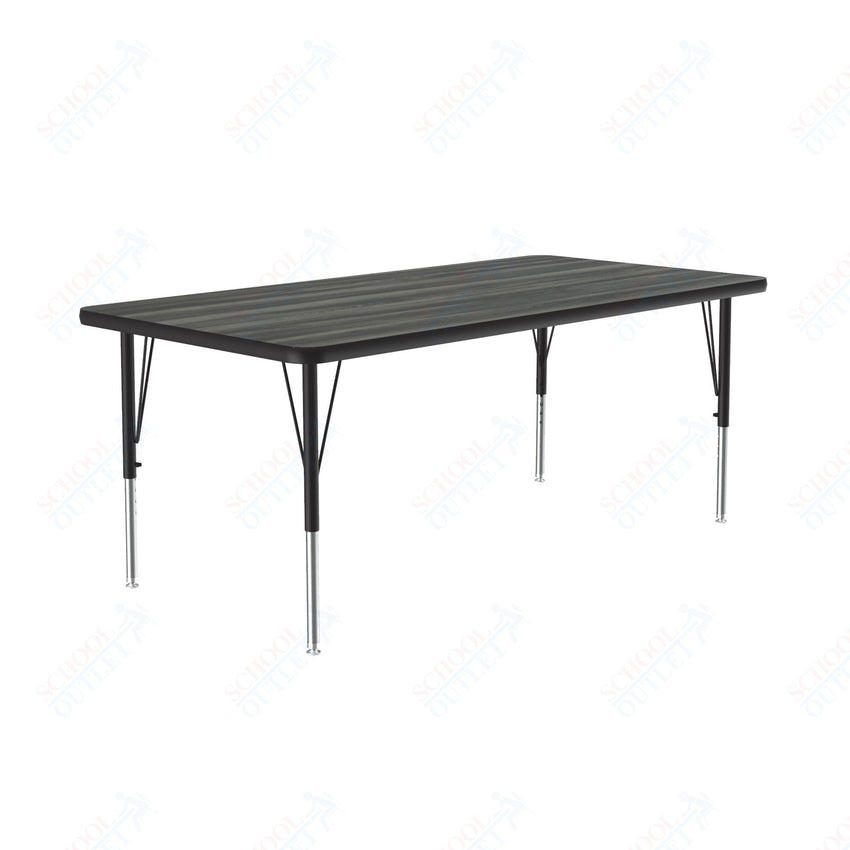 Correll Rectangular Deluxe High - Pressure Top Activity Tables with Adjustable Height 30"W x 48"L x 19 - 29"H (COR - A3048 - XX) - SchoolOutlet