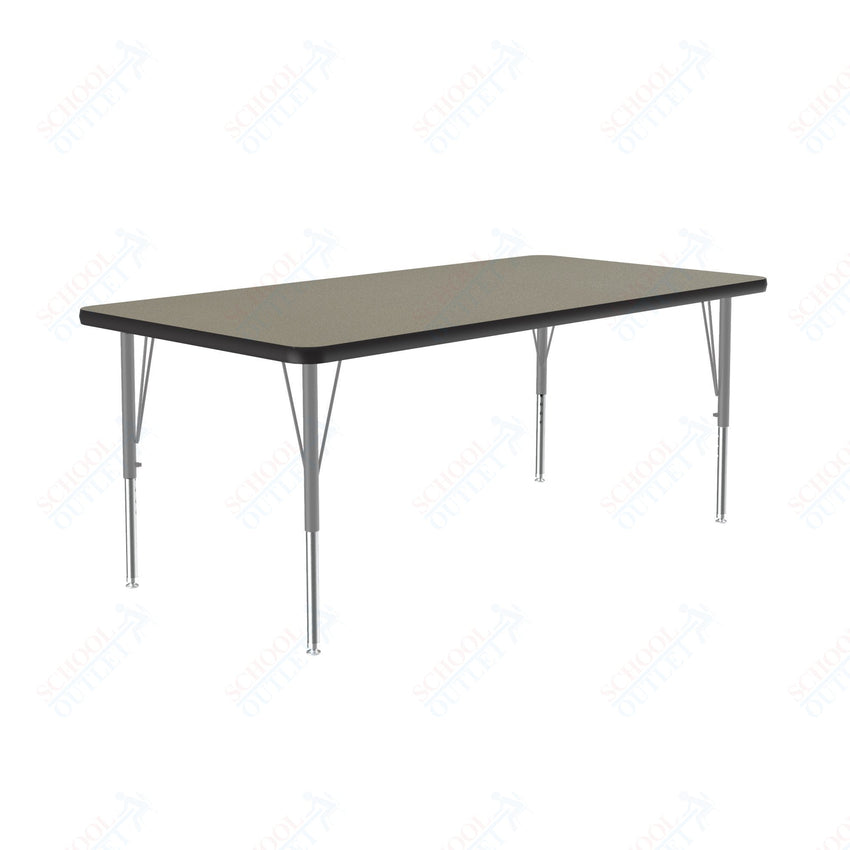 Correll Rectangular Deluxe High - Pressure Top Activity Tables with Adjustable Height 30"W x 48"L x 19 - 29"H (COR - A3048 - XX) - SchoolOutlet