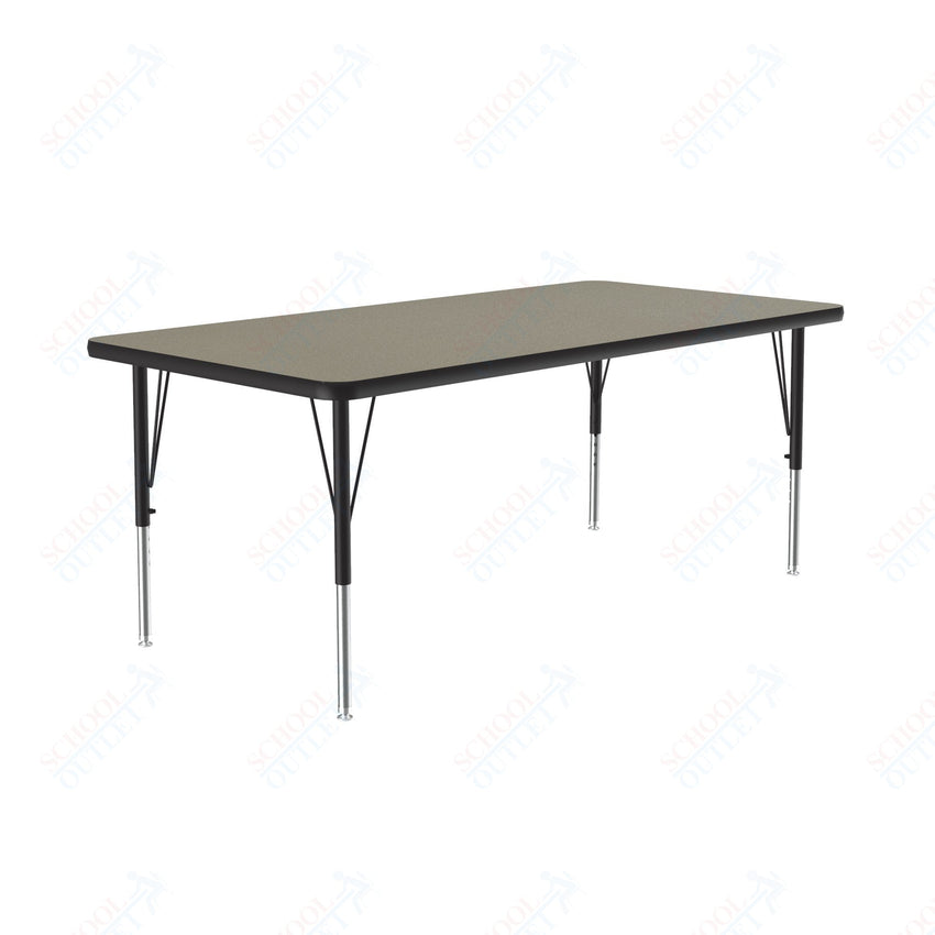 Correll Rectangular Deluxe High - Pressure Top Activity Tables with Adjustable Height 30"W x 48"L x 19 - 29"H (COR - A3048 - XX) - SchoolOutlet