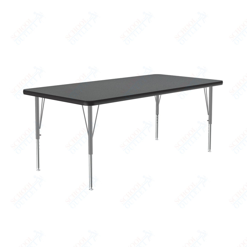 Correll Rectangular Deluxe High - Pressure Top Activity Tables with Adjustable Height 30"W x 48"L x 19 - 29"H (COR - A3048 - XX) - SchoolOutlet
