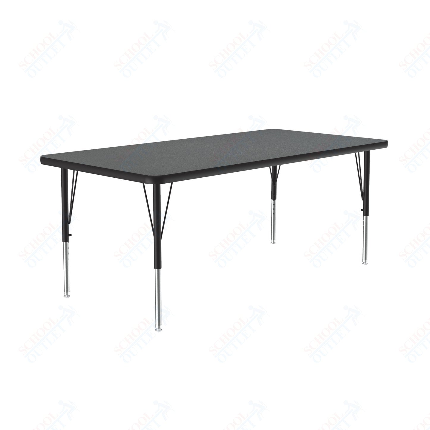 Correll Rectangular Deluxe High - Pressure Top Activity Tables with Adjustable Height 30"W x 48"L x 19 - 29"H (COR - A3048 - XX) - SchoolOutlet