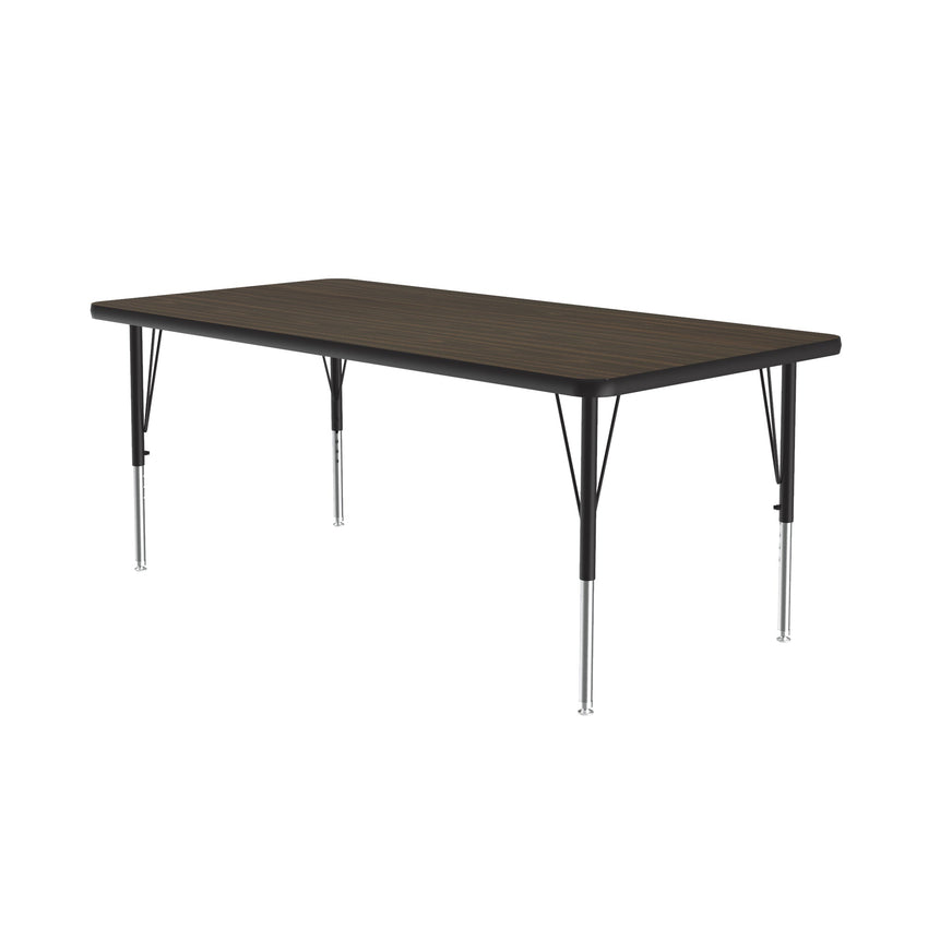 Correll Commercial Rectangular Activity Tables - Thermal Fused Laminate with Adjustable Height 30"W x 48"L x 19 - 29"H (COR - A3048TF - REC - XX) - SchoolOutlet