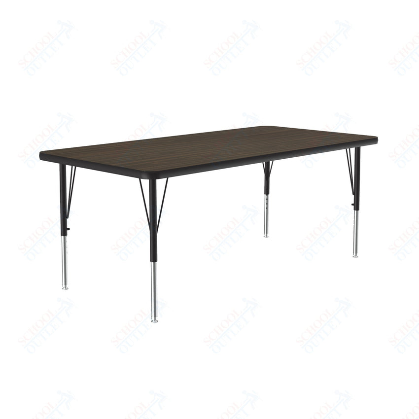 Correll Rectangular Deluxe High - Pressure Top Activity Tables with Adjustable Height 30"W x 60"L x 19 - 29"H (COR - A3060 - XX) - SchoolOutlet