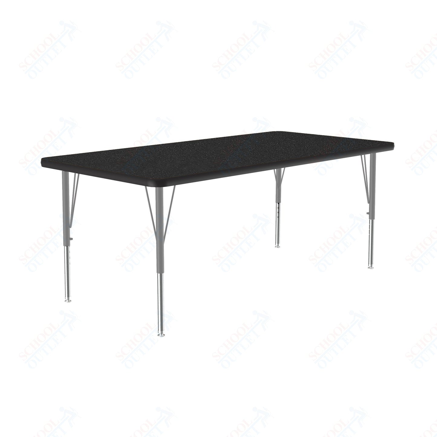 Correll Rectangular Deluxe High - Pressure Top Activity Tables with Adjustable Height 30"W x 60"L x 19 - 29"H (COR - A3060 - XX) - SchoolOutlet