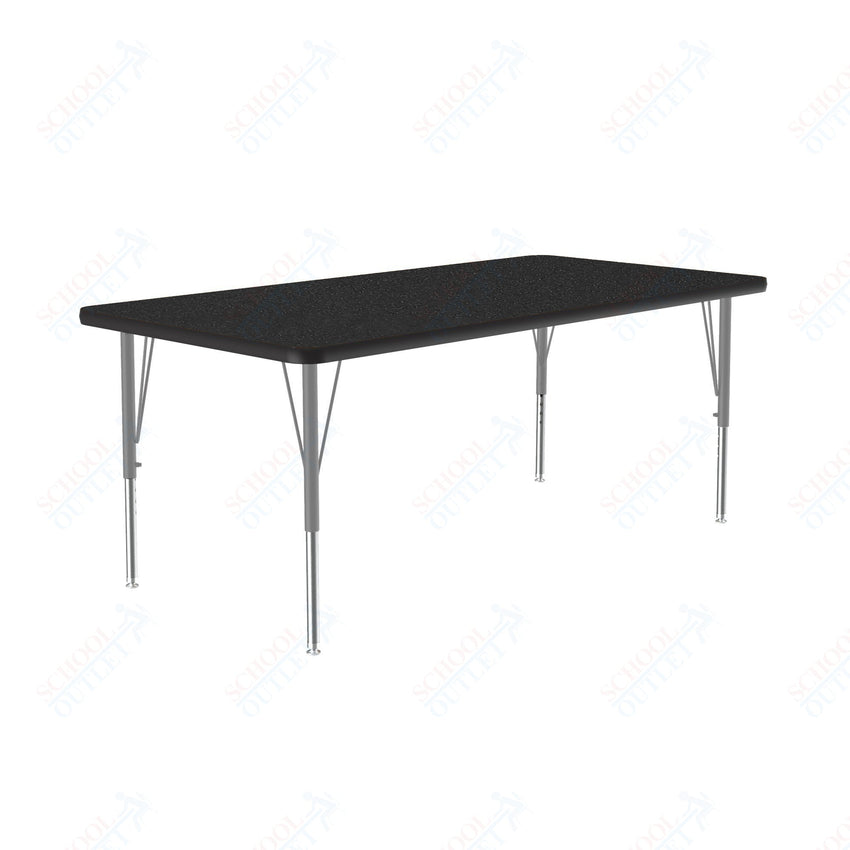 Correll Rectangular Deluxe High - Pressure Top Activity Tables with Adjustable Height 30"W x 60"L x 19 - 29"H (COR - A3060 - XX) - SchoolOutlet