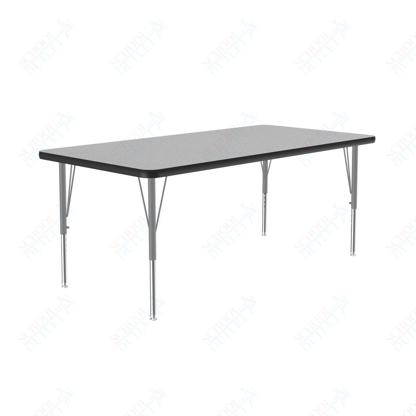 Correll Rectangular Deluxe High - Pressure Top Activity Tables with Adjustable Height 30"W x 60"L x 19 - 29"H (COR - A3060 - XX) - SchoolOutlet