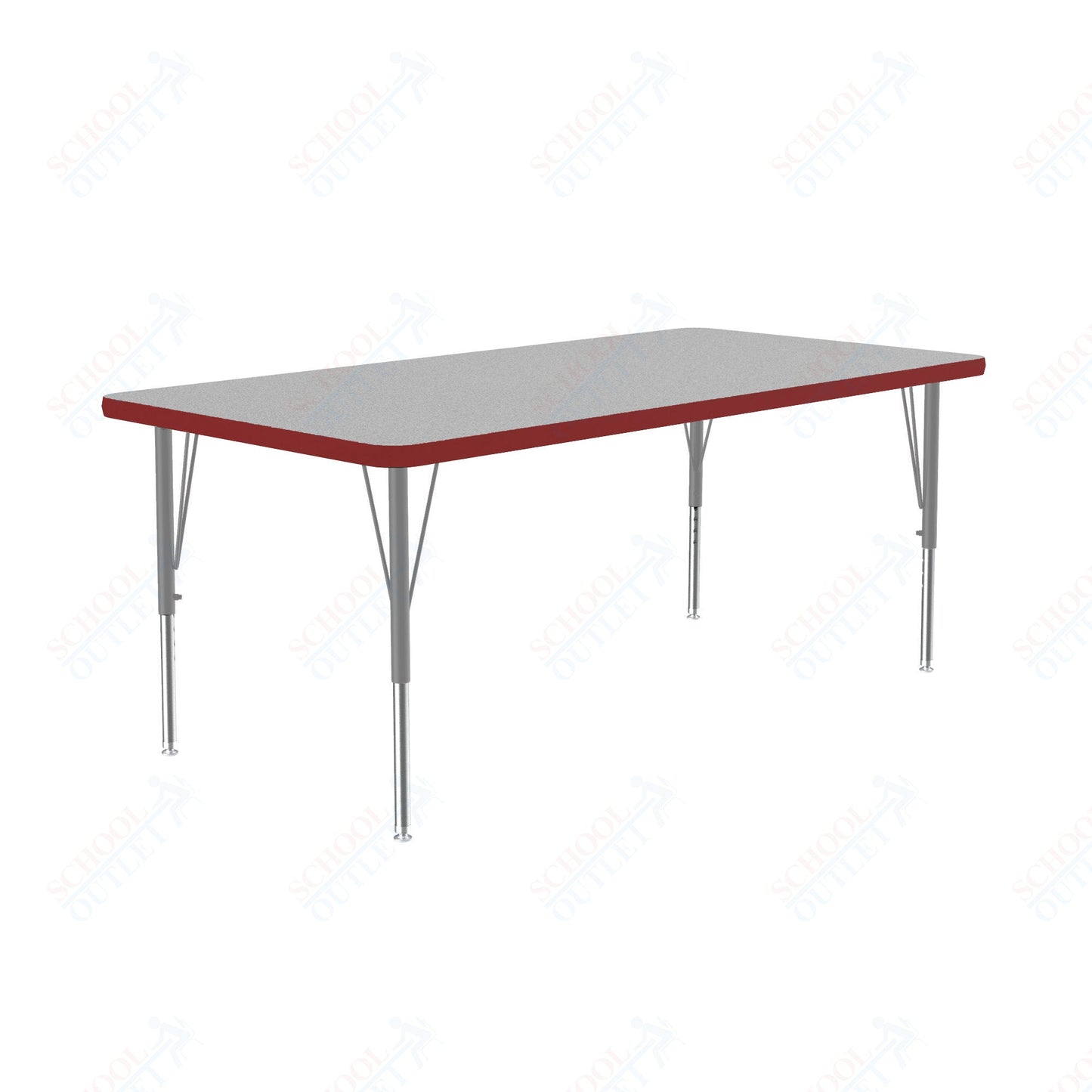Correll Rectangular Deluxe High - Pressure Top Activity Tables with Adjustable Height 30"W x 60"L x 19 - 29"H (COR - A3060 - XX) - SchoolOutlet