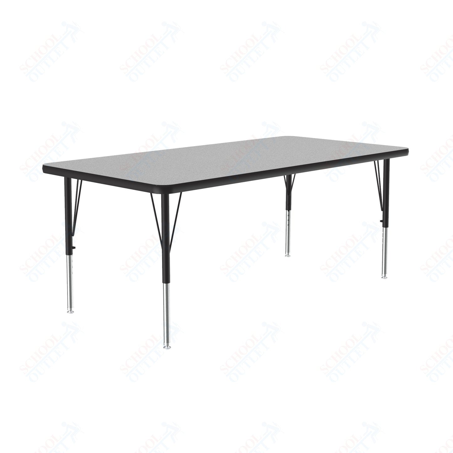 Correll Rectangular Deluxe High - Pressure Top Activity Tables with Adjustable Height 30"W x 60"L x 19 - 29"H (COR - A3060 - XX) - SchoolOutlet