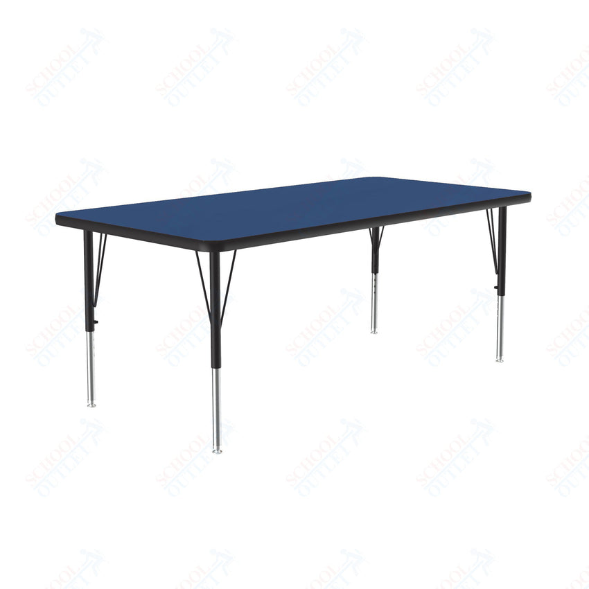Correll Rectangular Deluxe High - Pressure Top Activity Tables with Adjustable Height 30"W x 60"L x 19 - 29"H (COR - A3060 - XX) - SchoolOutlet