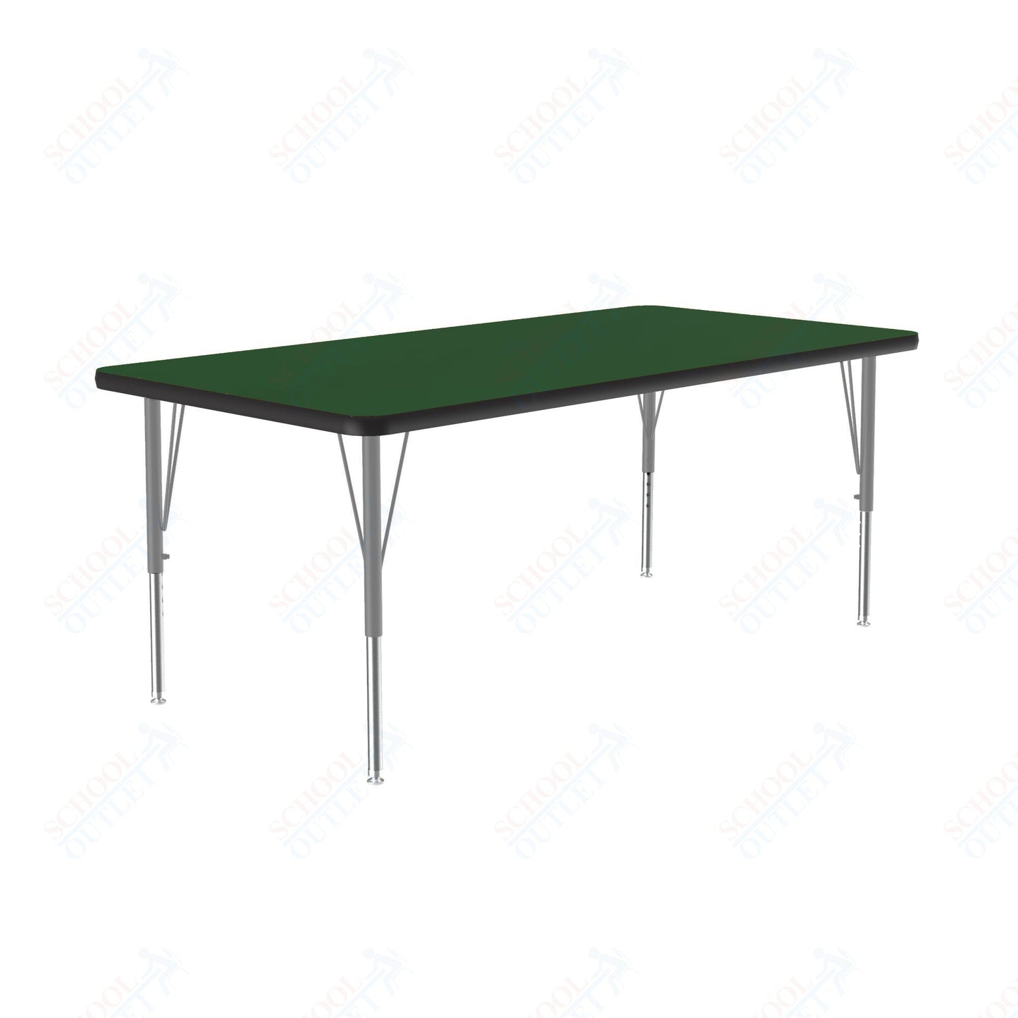 Correll Rectangular Deluxe High - Pressure Top Activity Tables with Adjustable Height 30"W x 60"L x 19 - 29"H (COR - A3060 - XX) - SchoolOutlet