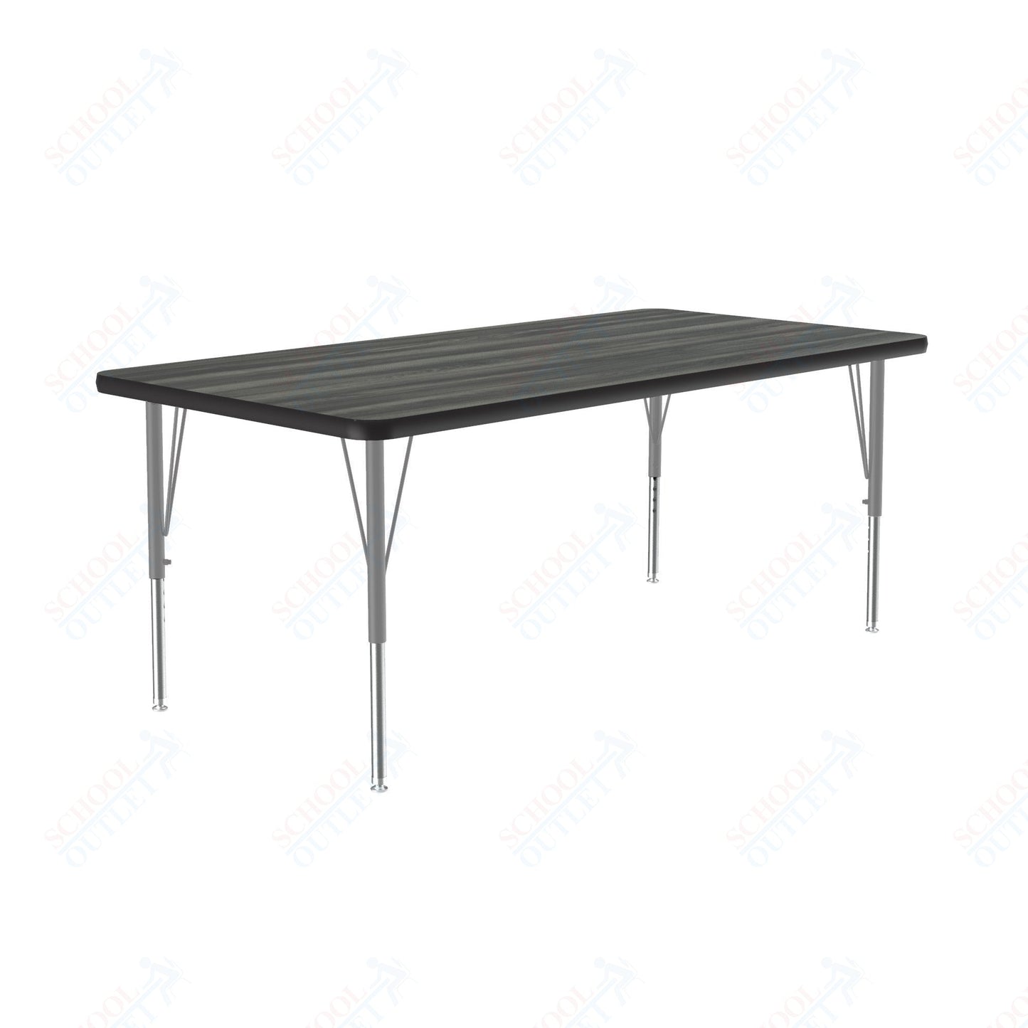 Correll Rectangular Deluxe High - Pressure Top Activity Tables with Adjustable Height 30"W x 60"L x 19 - 29"H (COR - A3060 - XX) - SchoolOutlet