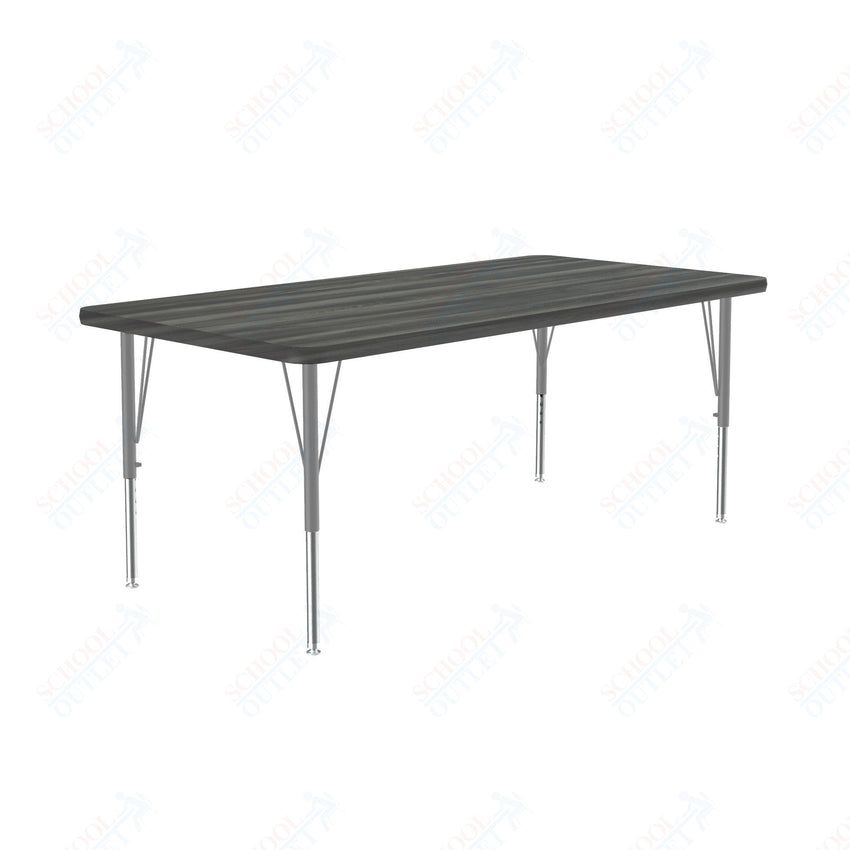 Correll Rectangular Deluxe High - Pressure Top Activity Tables with Adjustable Height 30"W x 60"L x 19 - 29"H (COR - A3060 - XX) - SchoolOutlet