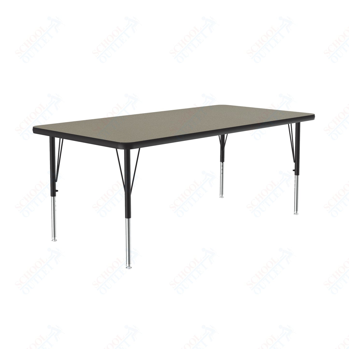 Correll Rectangular Deluxe High - Pressure Top Activity Tables with Adjustable Height 30"W x 60"L x 19 - 29"H (COR - A3060 - XX) - SchoolOutlet
