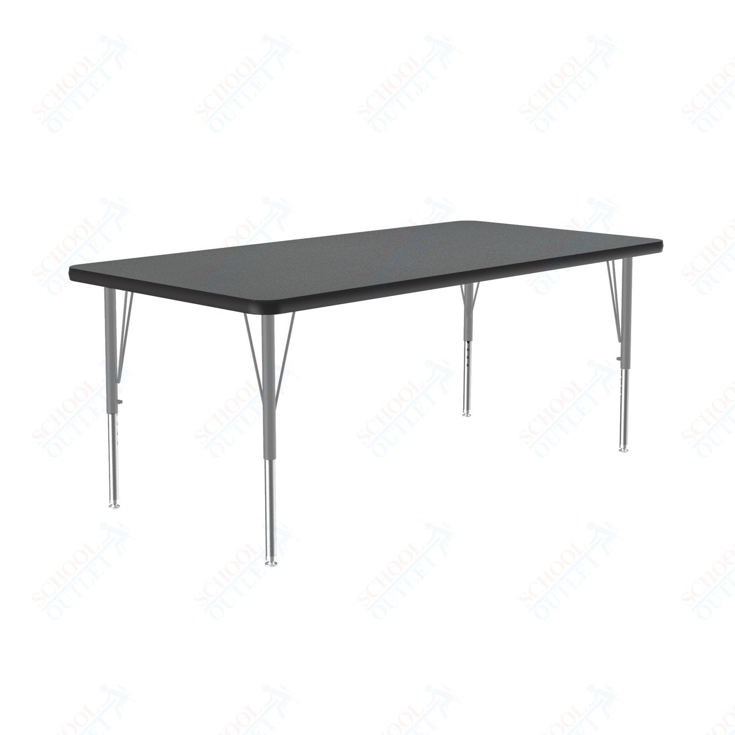 Correll Rectangular Deluxe High - Pressure Top Activity Tables with Adjustable Height 30"W x 60"L x 19 - 29"H (COR - A3060 - XX) - SchoolOutlet