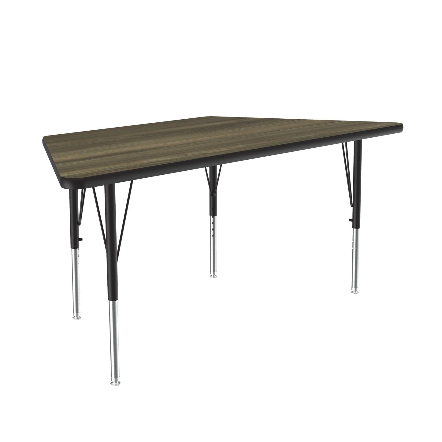 Correll Trapezoid Deluxe High - Pressure Top Activity Tables 30"W x 60"L x 19 - 29"H Adjustable Height (COR - A3060 - TRP - XX) - SchoolOutlet
