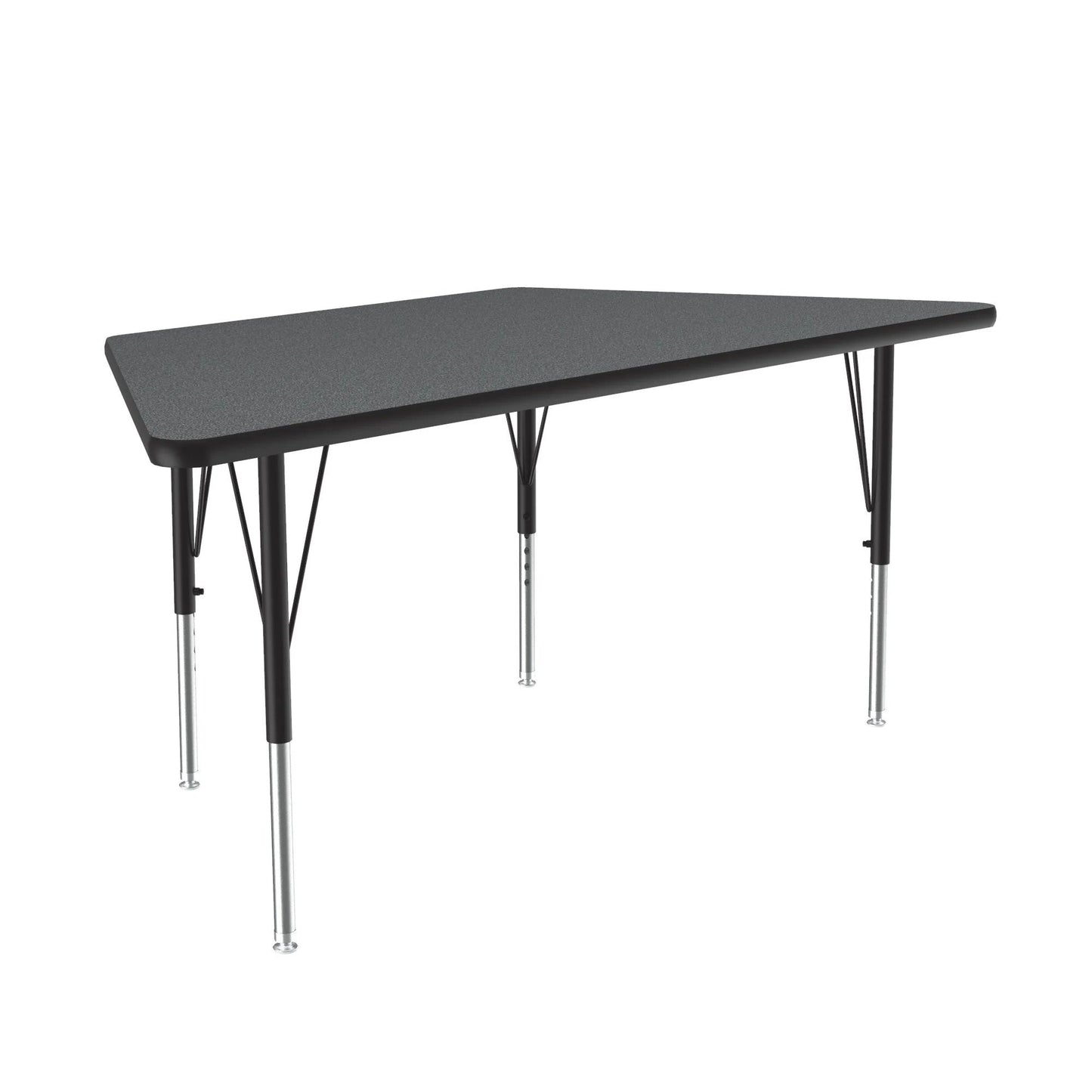 Correll Trapezoid Deluxe High - Pressure Top Activity Tables 30"W x 60"L x 19 - 29"H Adjustable Height (COR - A3060 - TRP - XX) - SchoolOutlet