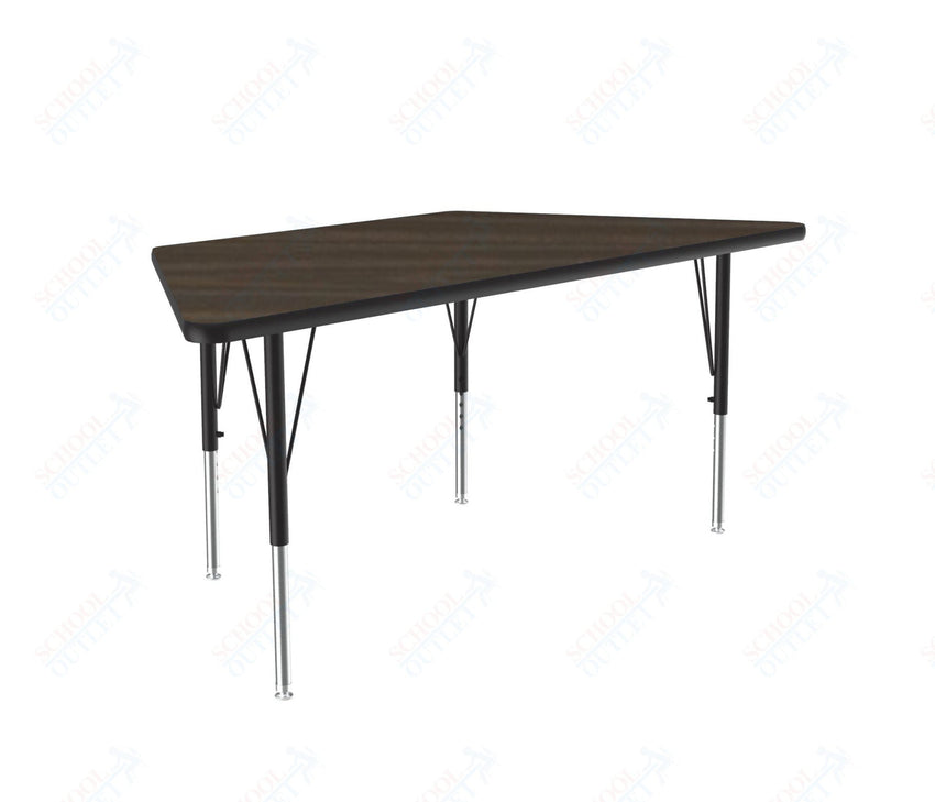 Correll Trapezoid Deluxe High - Pressure Top Activity Tables 30"W x 60"L x 19 - 29"H Adjustable Height (COR - A3060 - TRP - XX) - SchoolOutlet
