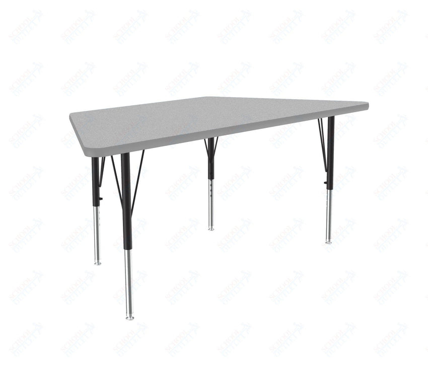 Correll Trapezoid Deluxe High-Pressure Top Activity Tables 30"W x 60"L x 19-29"H Adjustable Height (COR-A3060-TRP-XX) - SchoolOutlet